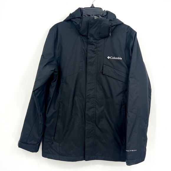 COLUMBIA Men's Bugaboo Ii Fleece Interchange Jacket Small Black Hooded NWOT - Picture 5 of 10